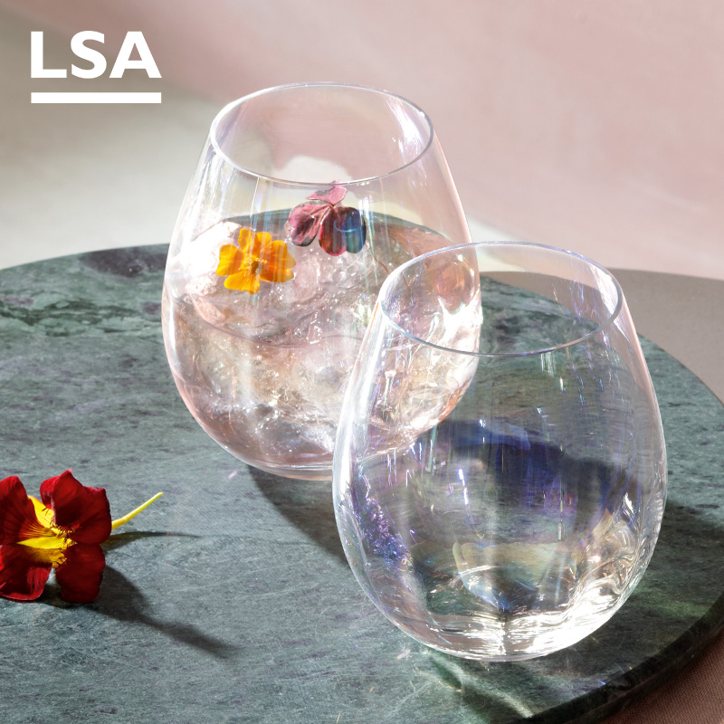 波兰进口 LSA International pearl系列 幻彩水晶玻璃杯 425ml 聚划算天猫优惠券折后￥79包邮（￥129-50）