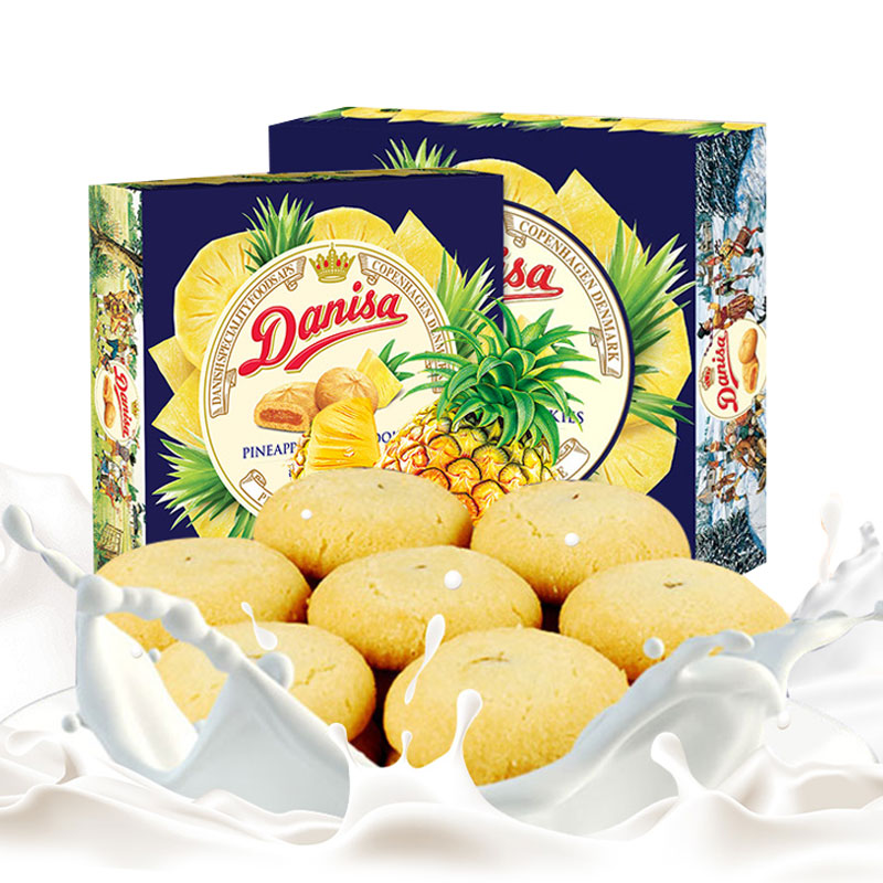 印尼进口 Danisa 皇冠 菠萝夹心曲奇饼干 430g 双重优惠折后￥26.8包邮